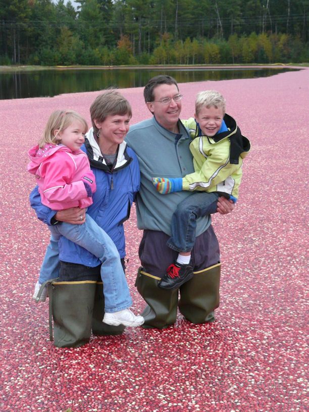 Family at Wetherby Cranberry Public Harvest Day